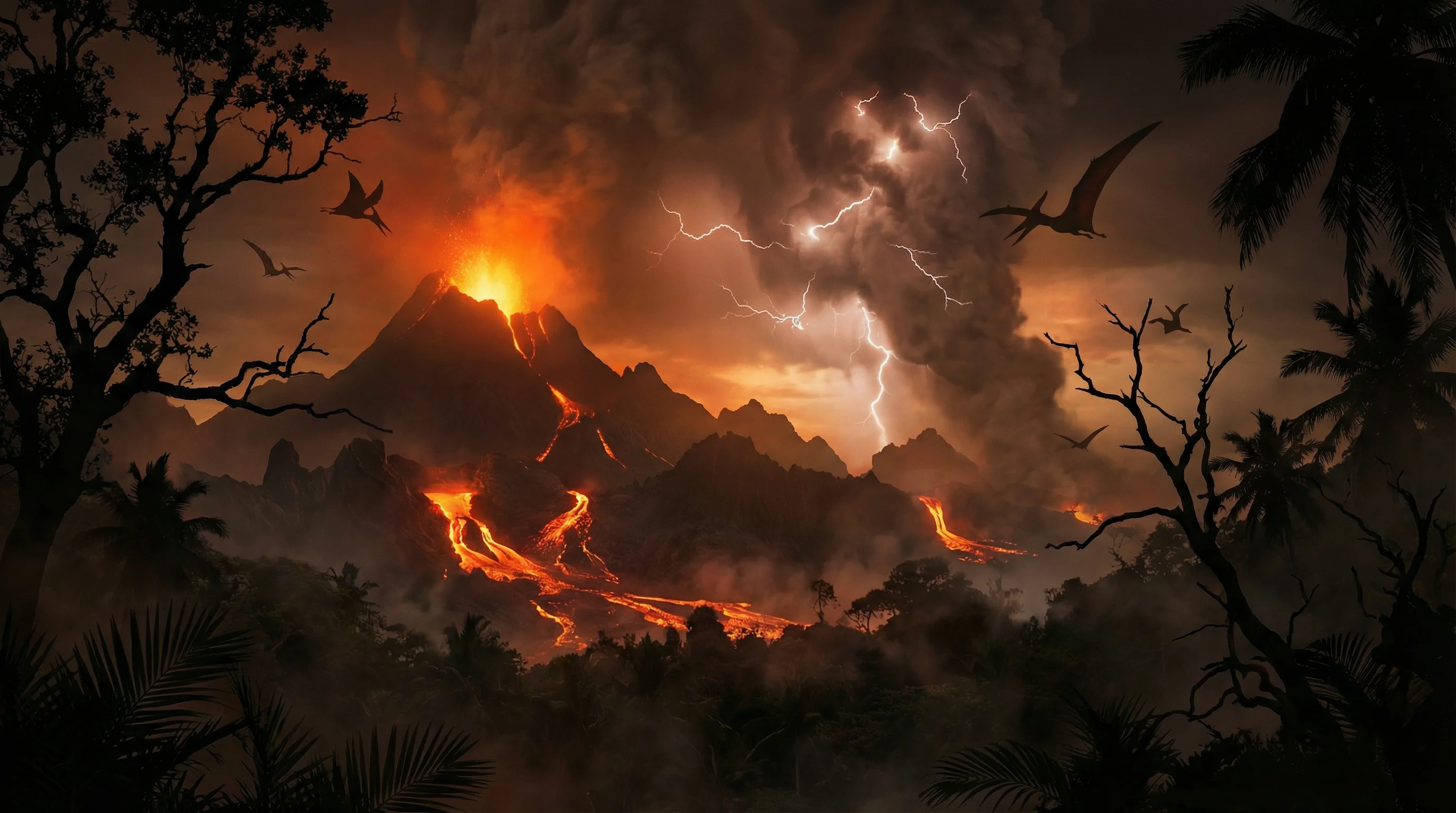 侏罗纪火山岛上的活火山，预示着 四方棋牌 的火山赌注挑战